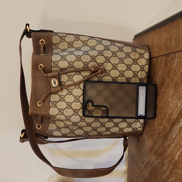 Gucci Vintage Sherry Line GG Bucket Bag